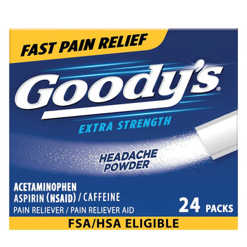 Goody’s Headache Powder Extra Strength Pain Relief, Triple Action Headache Relief with Aspirin, Acetaminophen & Caffeine, 24 Count Goody'sAu supplements