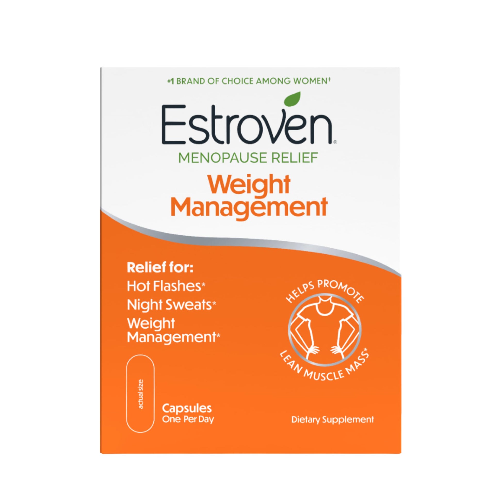 Estroven Weight Management for Menopause Relief - 30 Ct. - Clinically Proven Ingredients Help Manage Weight, Provide Night Sweats & Hot Flash Relief* Drug-Free & Gluten-Free Caplets EstrovenAu supplements