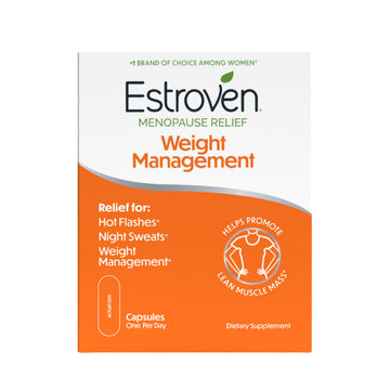 Estroven Weight Management for Menopause Relief - 30 Ct. - Clinically Proven Ingredients Help Manage Weight, Provide Night Sweats & Hot Flash Relief* Drug-Free & Gluten-Free Caplets EstrovenAu supplements