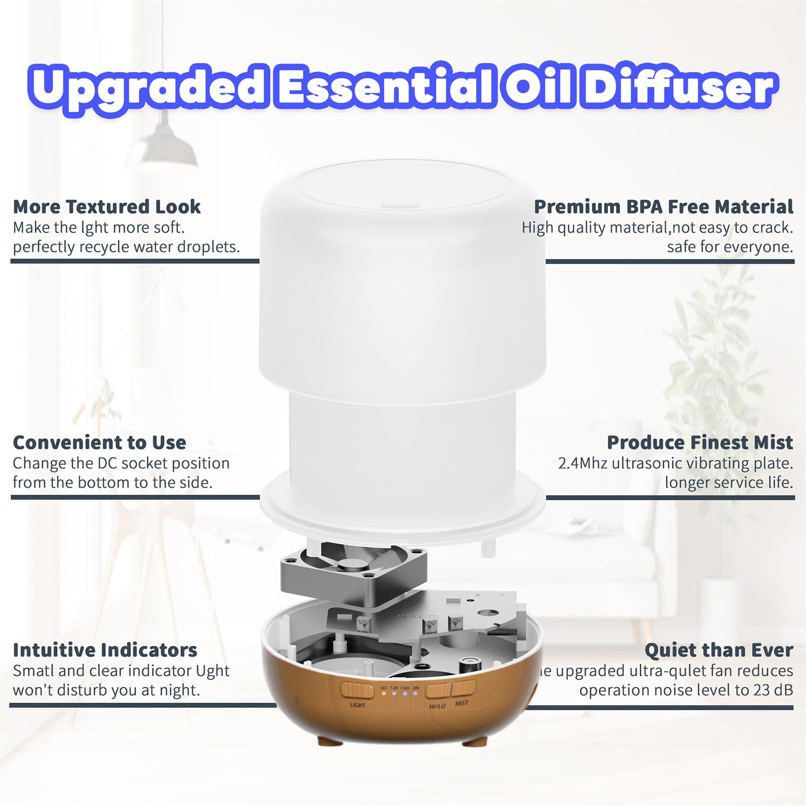 Otheya Scent Essential Oil Diffuser 2 Pack Max 200 ML Ultrasonic Cool Mist Humidifiers and Aromatherapy OtheyaAu supplements