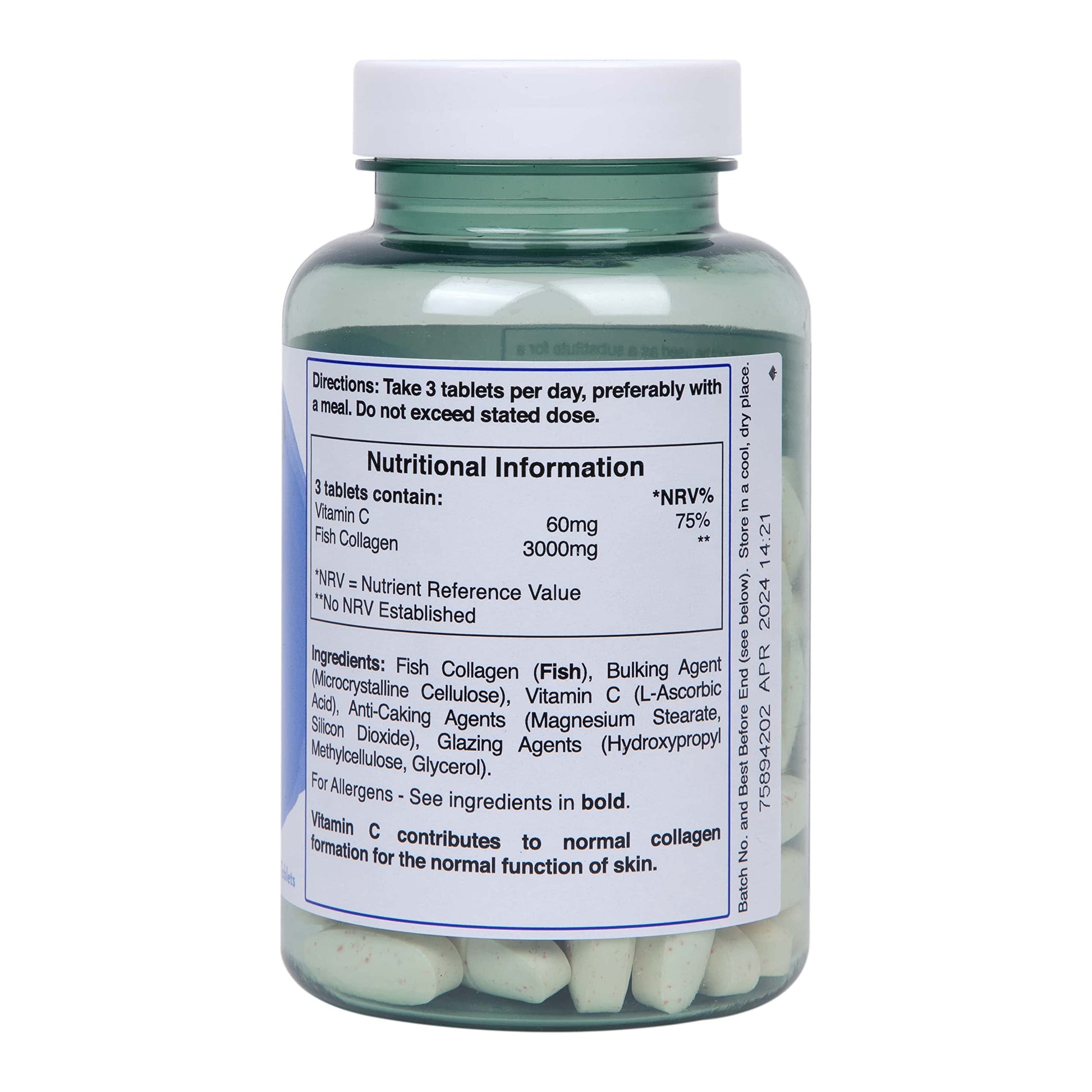 Holland and Barrett Marine Collagen with Vitamin C 3000mg 90 Tablets Holland & BarrettAu supplements