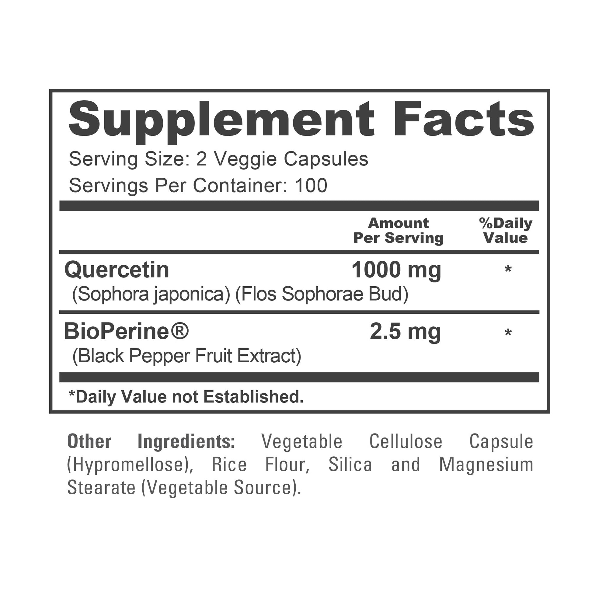 NusaPure Quercetin - Suitable for Vegetarian/Vegan, Non - GMO - 1000 mg - 200 Capsules NusaPureAu supplements