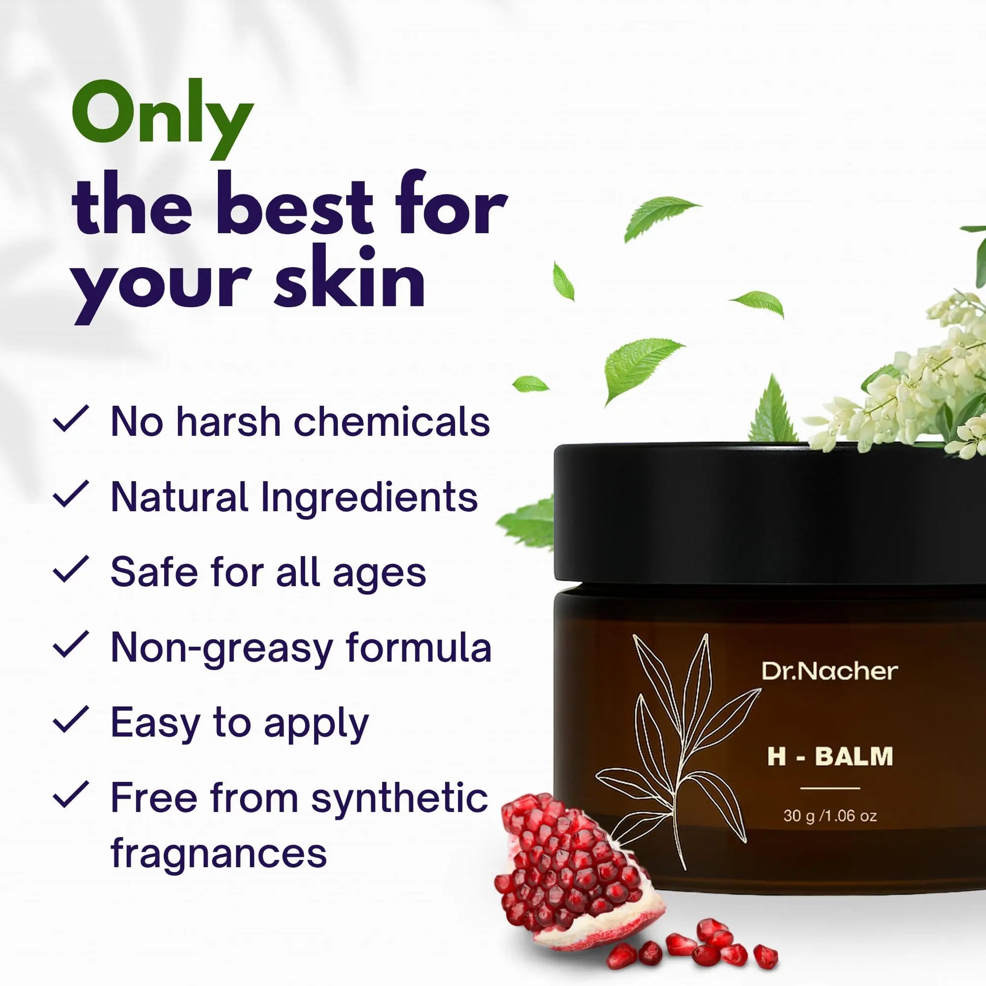 Dr. Nacher H-Balm. Rectal Natural Balm for Fissure, Hem Related discomfort. with Sophora & 12 Herbal Extracts. Soothes Irritation. Fast-Acting. Safe for Sensitive Areas and Postnatal. for Men & Women Dr. NacherAu supplements