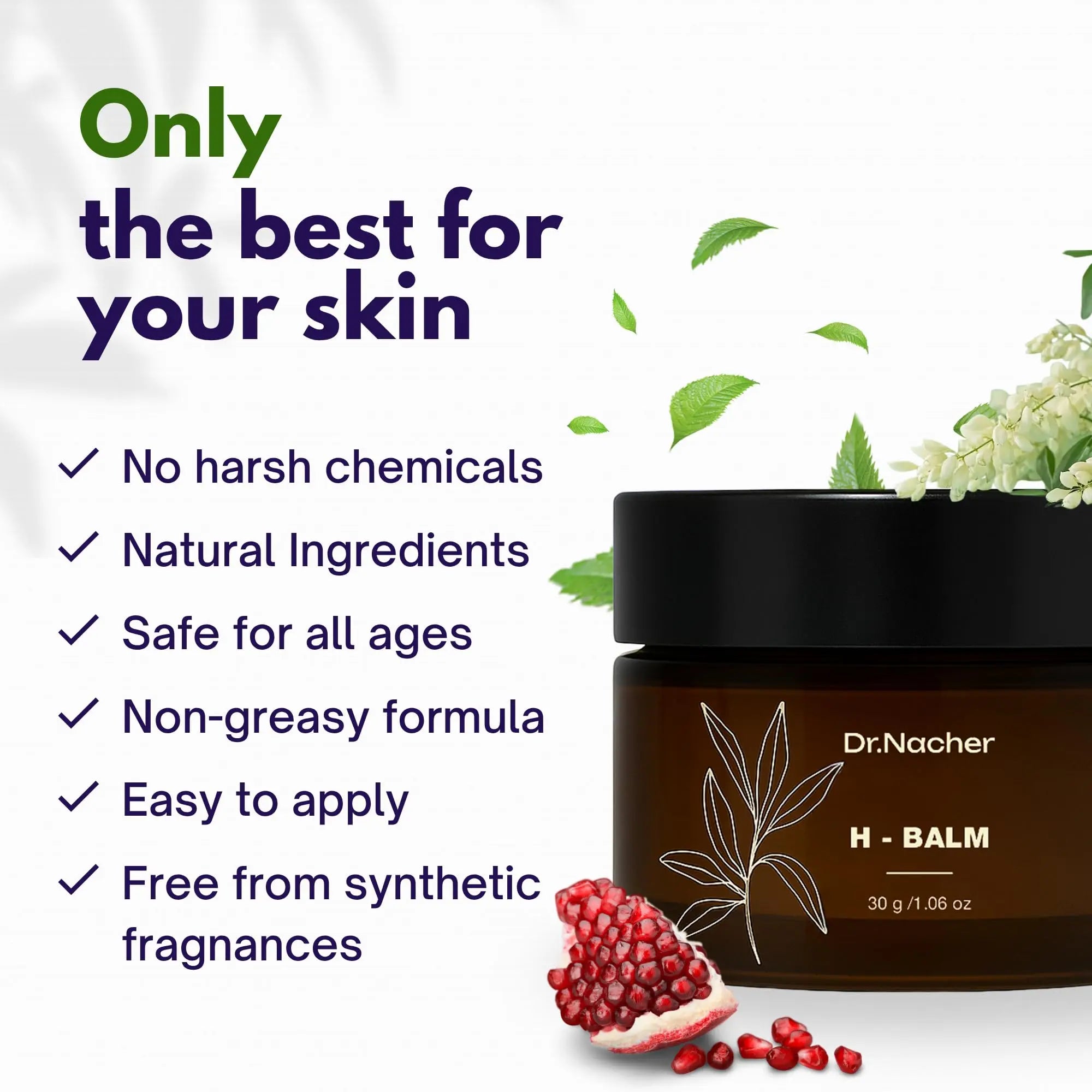 Dr. Nacher H-Balm. Rectal Natural Balm for Fissure, Hem Related discomfort. with Sophora & 12 Herbal Extracts. Soothes Irritation. Fast-Acting. Safe for Sensitive Areas and Postnatal. for Men & Women Dr. NacherAu supplements