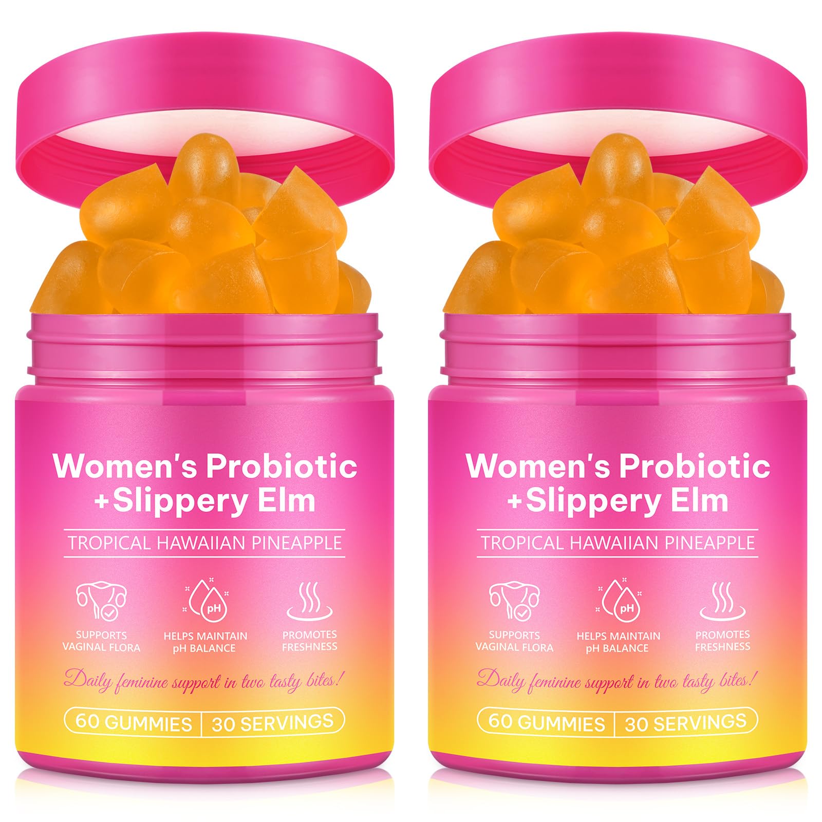 Onznoz Feminine Balance Gummies for Women, Vaginal Probiotics with Prebiotics & Lactobacillus Probiotic Blend, Supports pH Balance & Immune Health, Womens Probiotic Slippery Elm OnznozAu supplements
