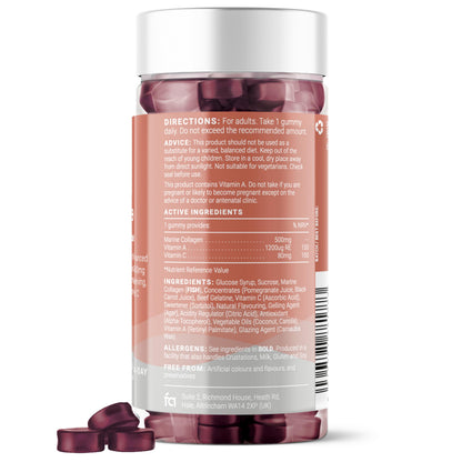 Collagen Gummies with Vitamins A and C, 500mg of Marine Collagen Per Serving, Advanced Skin Support, Feel AmazingUS supplements