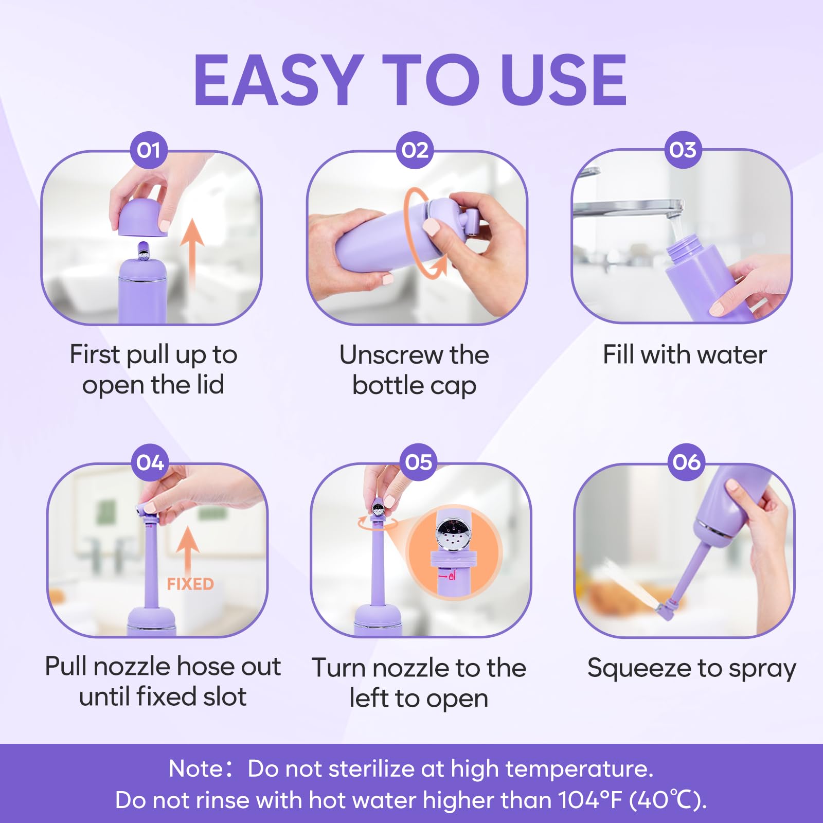 Portable Peri Bottle for Postpartum & Perineal Care: Easy@Home Handheld Bidet Perfect for Personal Easy@HomeAu supplements