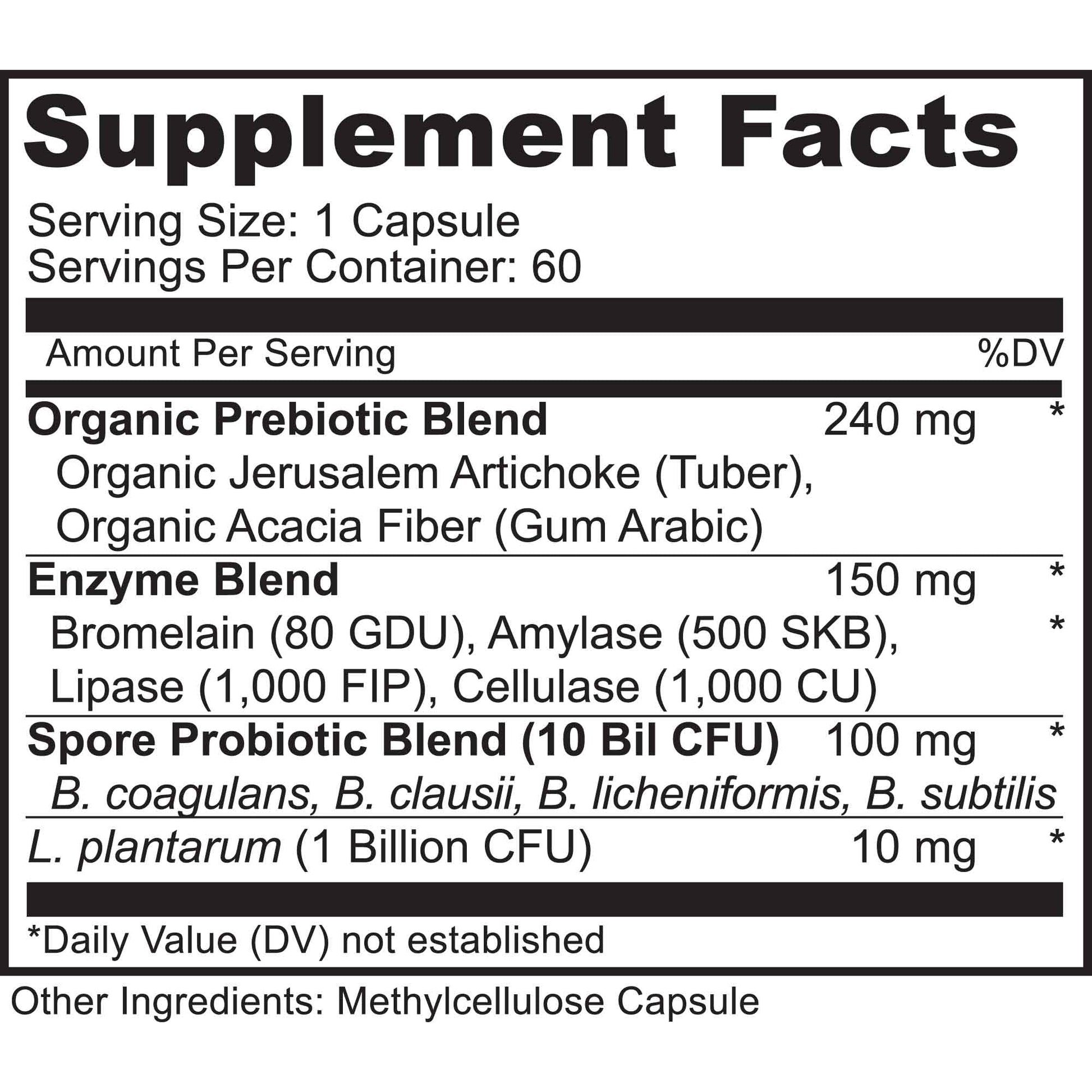 MoxyVites Spore Probiotic Complex - All In One Prebiotics and Probiotics for Digestive Health, Postbiotic, Digestive Enzymes Daily Supplement - Spore Based Probiotic for Women & Men MoxyVitesAu supplements