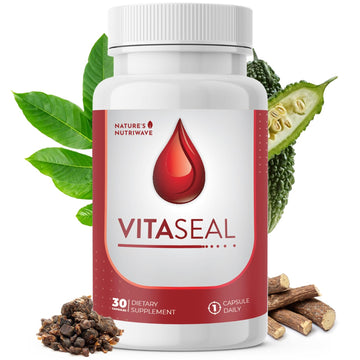 Nature’s NutriWave Vitaseal – Daily Support with Botanicals, Vitamins C E & Minerals – Natural Formula, Non-Habit Forming, Made in USA, Vegan-Friendly – 30 Capsules, 1 Month Supply Nature’s NutriWaveAu supplements