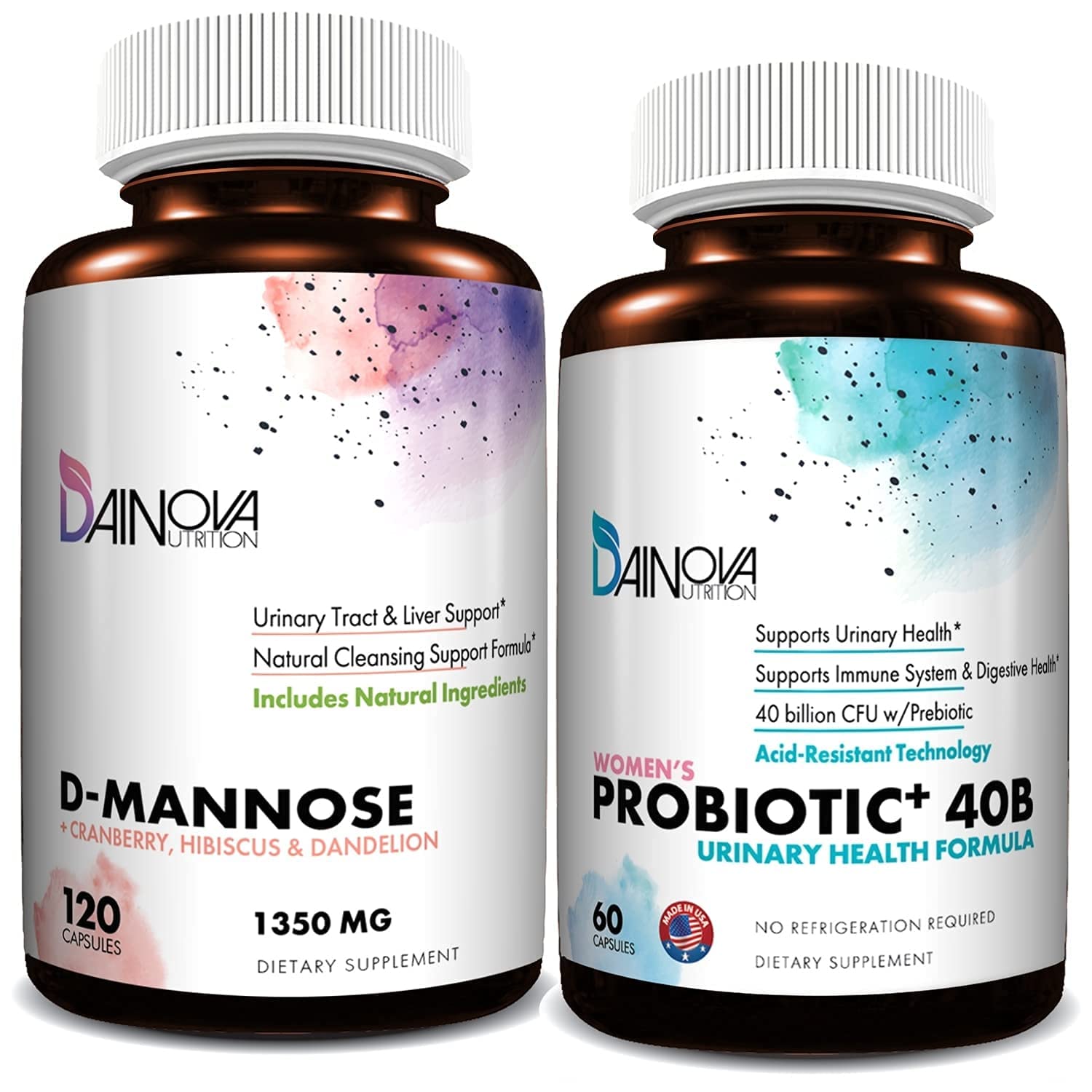 Dainova Nutrition D Mannose Capsules and Probiotics for Women Bundle I Urinary Tract Dainova NutritionAu supplements