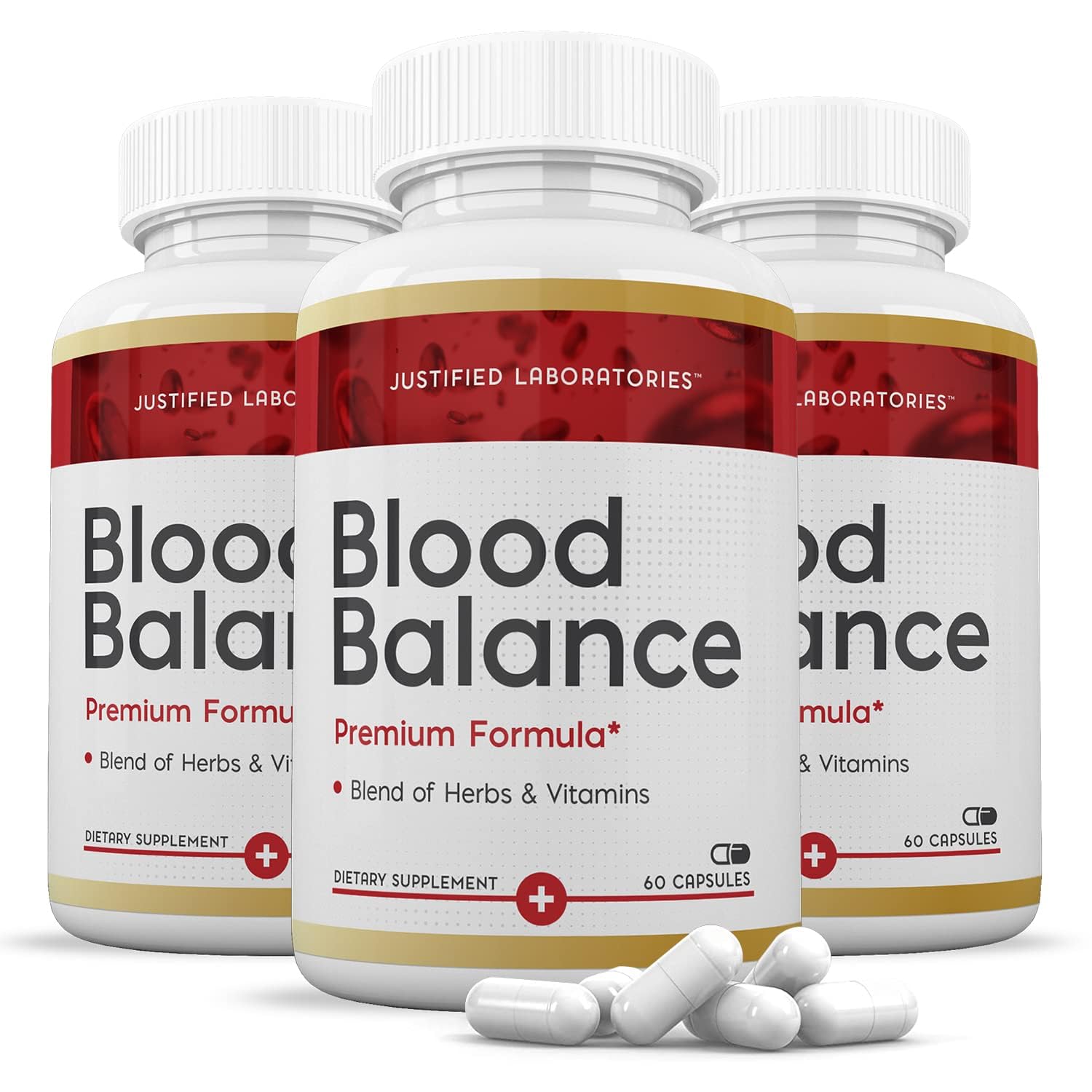 (3 Pack) Blood Balance Advanced Formula 688MG Supplement Pills 180 Capsules Justified LaboratoriesAu supplements