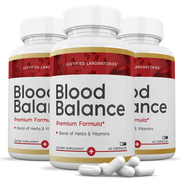 (3 Pack) Blood Balance Advanced Formula 688MG Supplement Pills 180 Capsules Justified LaboratoriesAu supplements