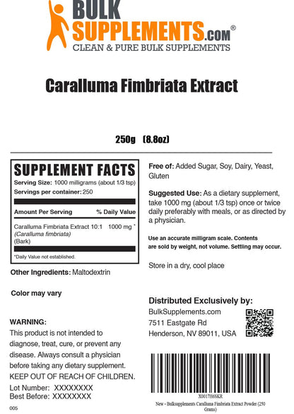 BulkSupplements.com Caralluma Fimbriata Extract Powder - Herbal Supplement for Digestive BULKSUPPLEMENTS.COMUS supplements