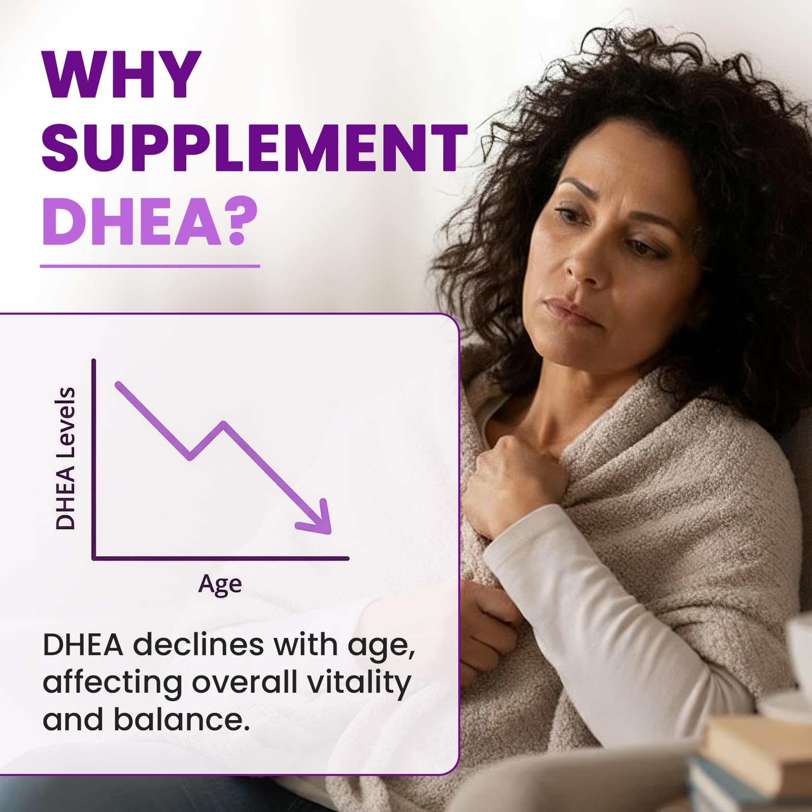 Women's DHEA 25mg Supplement with Vitamin D3 & Slippery Elm – Daily Hormone Support for Energy, Mood, Immune & Healthy Aging – Gentle Balance Formula, Vegan Capsules, 60 Count iMATCHMEAu supplements