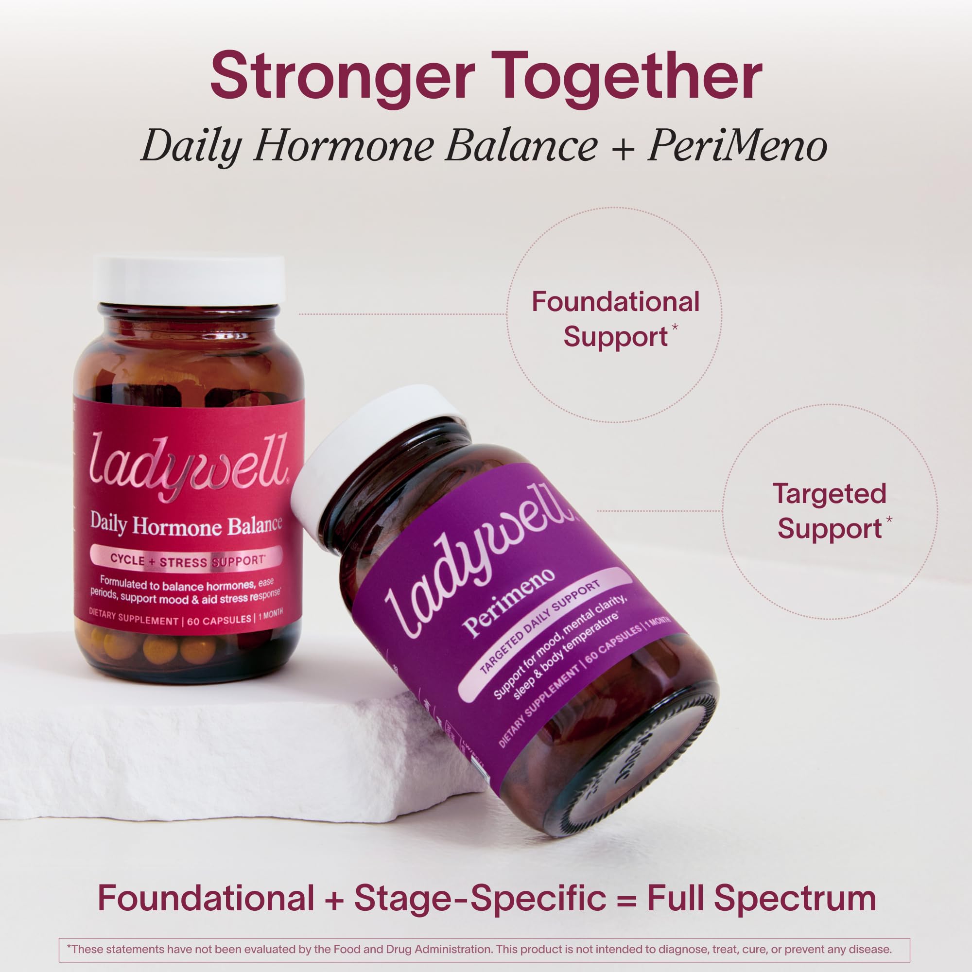 Ladywell Perimeno - Perimenopause Support - Support for Mood, Mental Clarity, Sleep & Hot Flashes - Black Cohosh, Reishi, Wild Yam, Holy Basil, Schisandra, Rhodiola, Siberian Rhubarb / 60 Veg Caps LadywellAu supplements