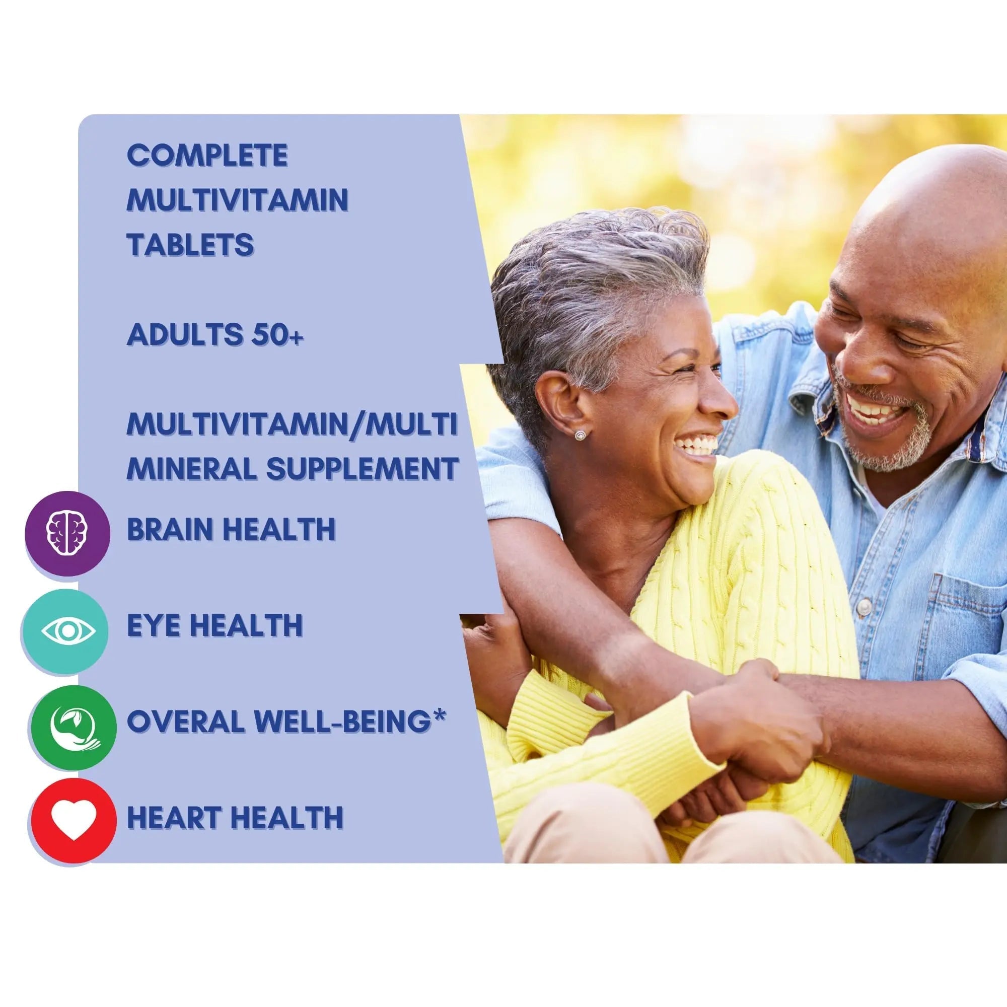 Equate Adult 50+ One Daily Complete Multivitamin Multimineral Supplement Tablets, Healthy Brain Aus HealthcareAu supplements