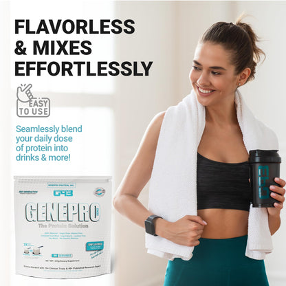 Genepro Unflavored Protein Powder - New Formula - Lactose-Free, Gluten-Free, & Non Genepro Gen. 3 The Protein SolutionUS supplements