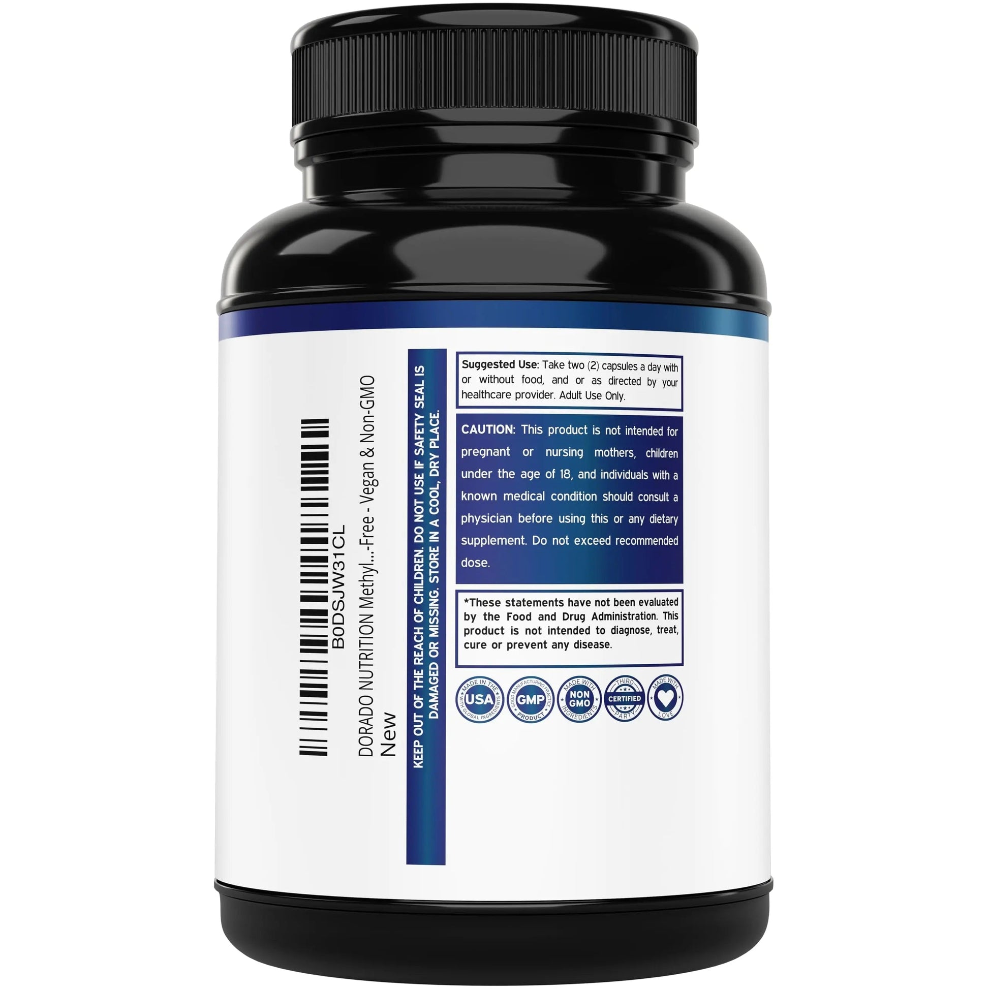 Methylated Multivitamin (Methylated and Activated Vitamins Only - Methylated B Complex with Trimethylglycine (TMG) and Methylfolate) DORADO NUTRITIONAu supplements