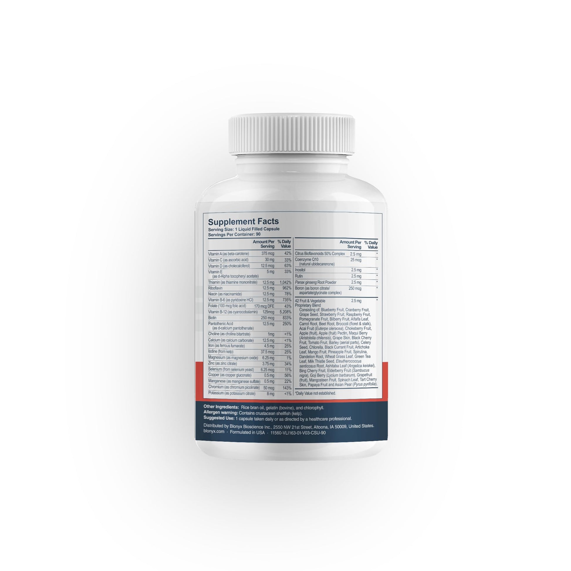 Blonyx Multivit+ Athlete's Multivitamin - Whole Food-Sourced Nutrients, Supports Performance & Muscle Health, 90 Day Supply BlonyxUS supplements