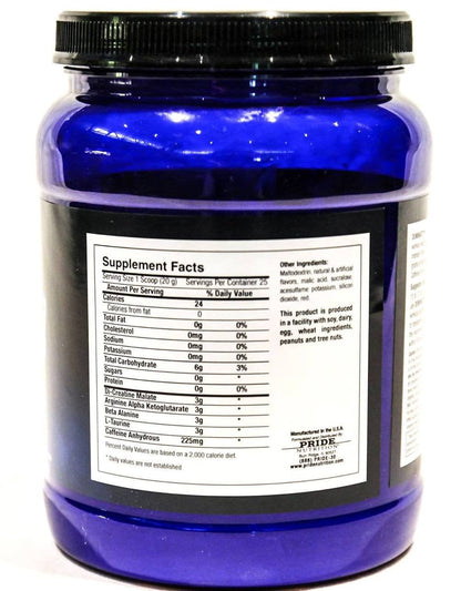 #1 Pre Workout - Dominate X 500g - Best Nitric Oxide & Creatine Pre-Workout Formula Pride NutritionUS supplements