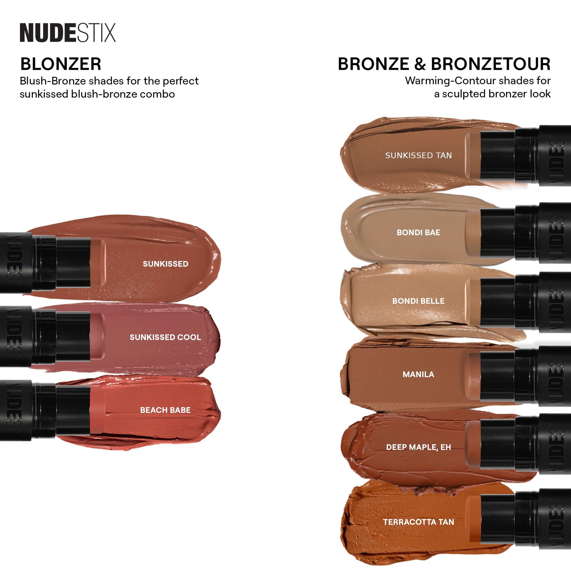 Nudestix Nudies Bronze All Over Matte Bronzing Stick – 3-in-1 Cream Bronzer for Cheeks, Eyes & Lips with Built-In Brush | Natural Contour & Sun-Kissed Glow | Bondi Bae NudestixAu supplements