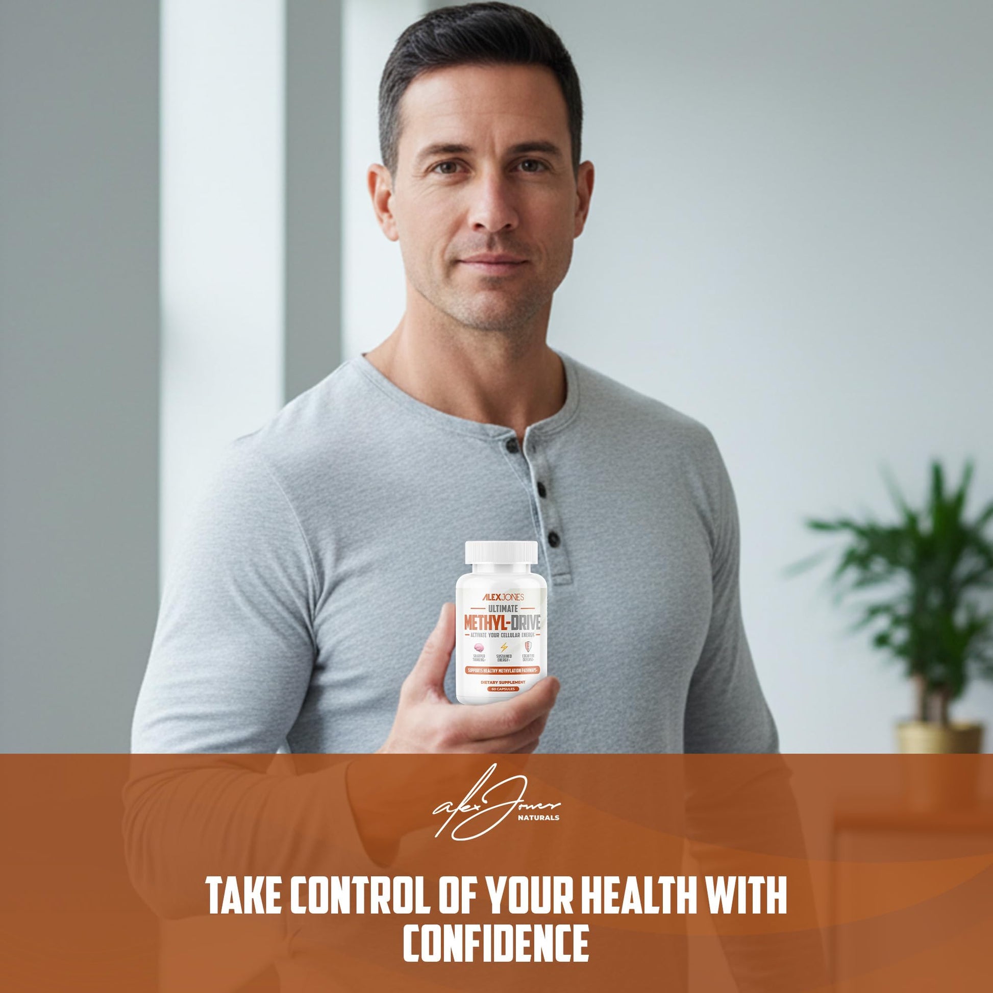 Alex Jones Naturals Methyl Drive Vitamin B Methylated Complex Formula – Mitochondrial Support Supplement w/ CoQ10, PQQ Supplement, Magnesium, B Methylated Complex & BioPerine – 60 Capsules Alex Jones NaturalsAu supplements