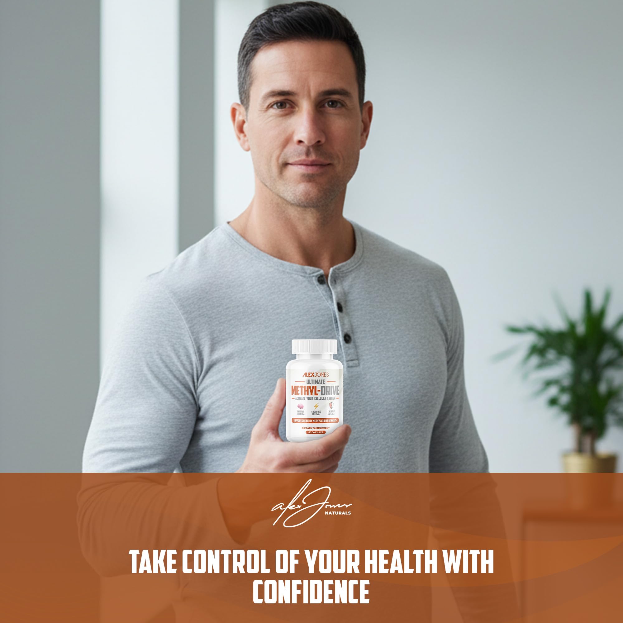 Alex Jones Naturals Methyl Drive Vitamin B Methylated Complex Formula – Mitochondrial Support Supplement w/ CoQ10, PQQ Supplement, Magnesium, B Methylated Complex & BioPerine – 60 Capsules Alex Jones NaturalsAu supplements