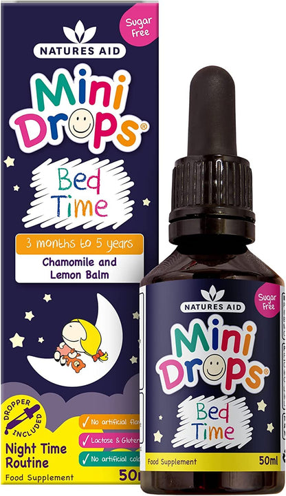 Natures Aid Bed Time Mini Drops for Children 3 Months - 5 Years, 50ml natures aidUS supplements