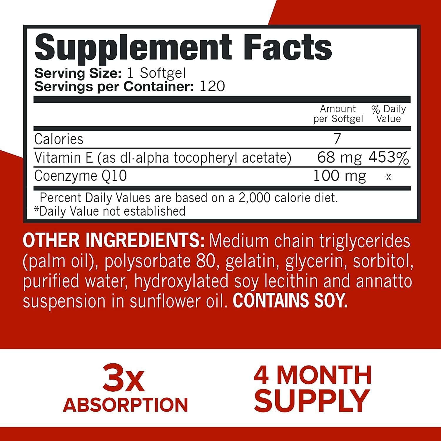 Qunol CoQ10 100mg Softgels, 3X Better Absorption 4 Month Supply + 120 Count Magnesium QunolUS supplements