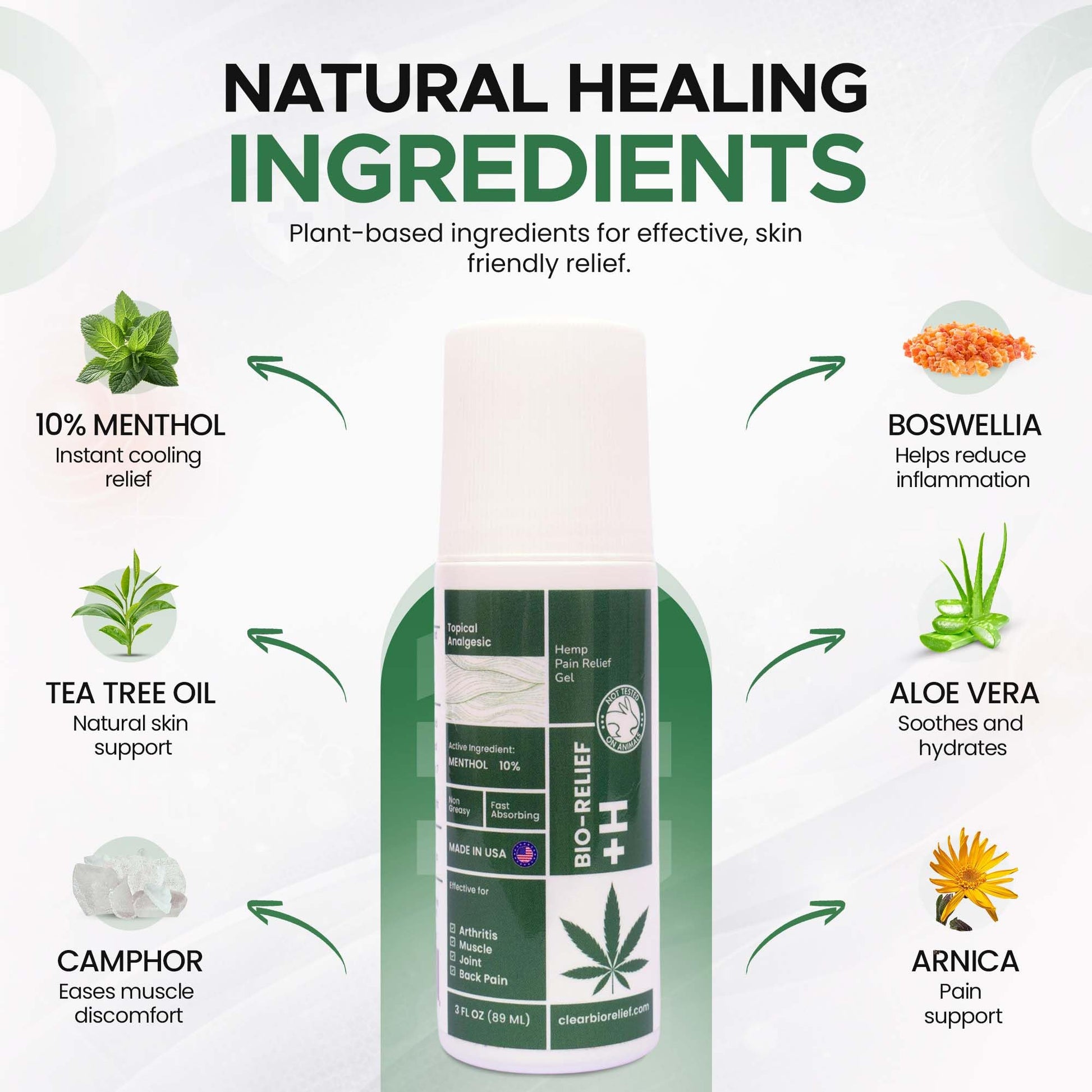 BIO-RELIEF Fast-Acting Hemp Pain Relief Roll On - Highly Effective, Cool & Topical Pain Relief Extra Strength for Arthritis, Muscle, Joint & Back – Easy Roll On Maximum Strength Scientific Solutions GlobalAu supplements