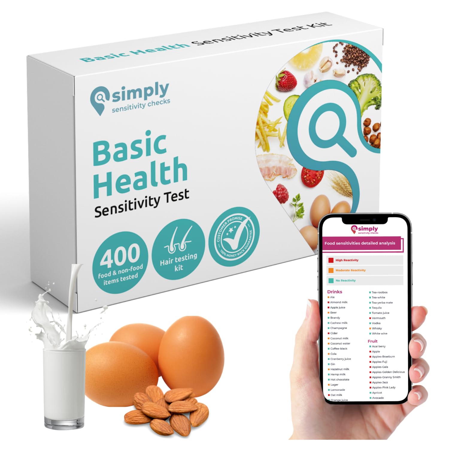 Simply Sensitivity Checks 400+ Items Food Sensitivity Test Kit for Adults – Accurate At-Home Hair Strand Test for Gut Health, Digestion, Additives, Vitamins – Results in 3-5 Days Simply Sensitivity ChecksAu supplements