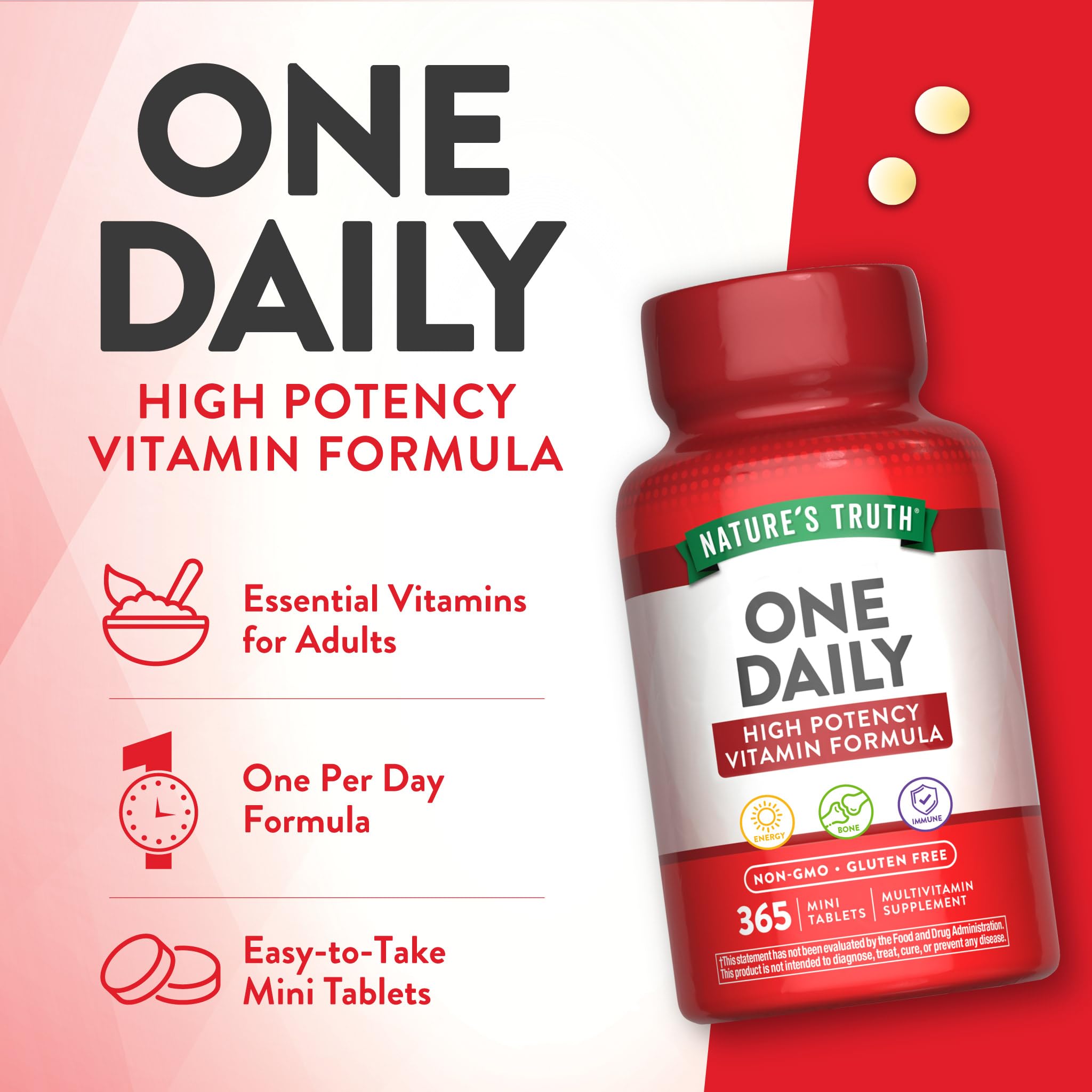Nature's Truth One Daily Multivitamin for Men and Women | 365 Mini Tablets | Non-GMO & Gluten Free Supplement Nature's TruthAu supplements