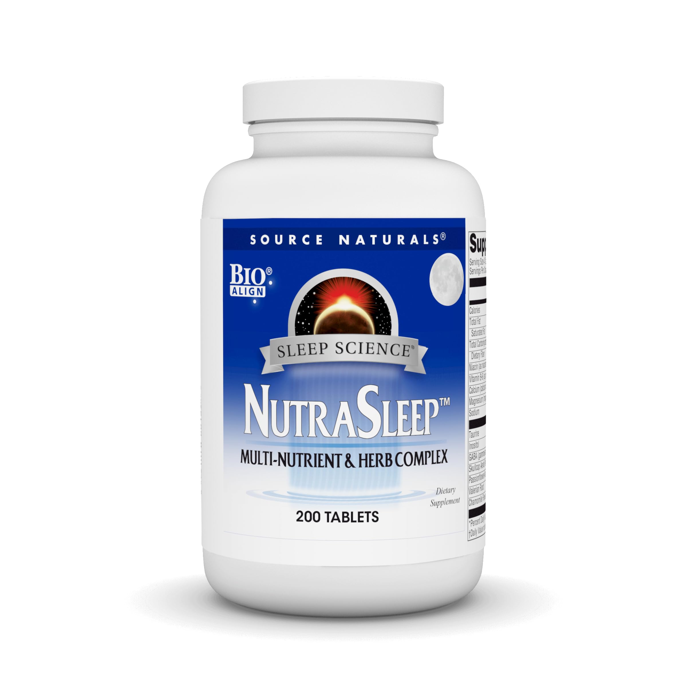 Source Naturals NutraSleep, Melatonin-Free Multi-Nutrient & Herb Complex, Vegetarian Formula for Relaxation Support - 200 Tablets Source NaturalsAu supplements