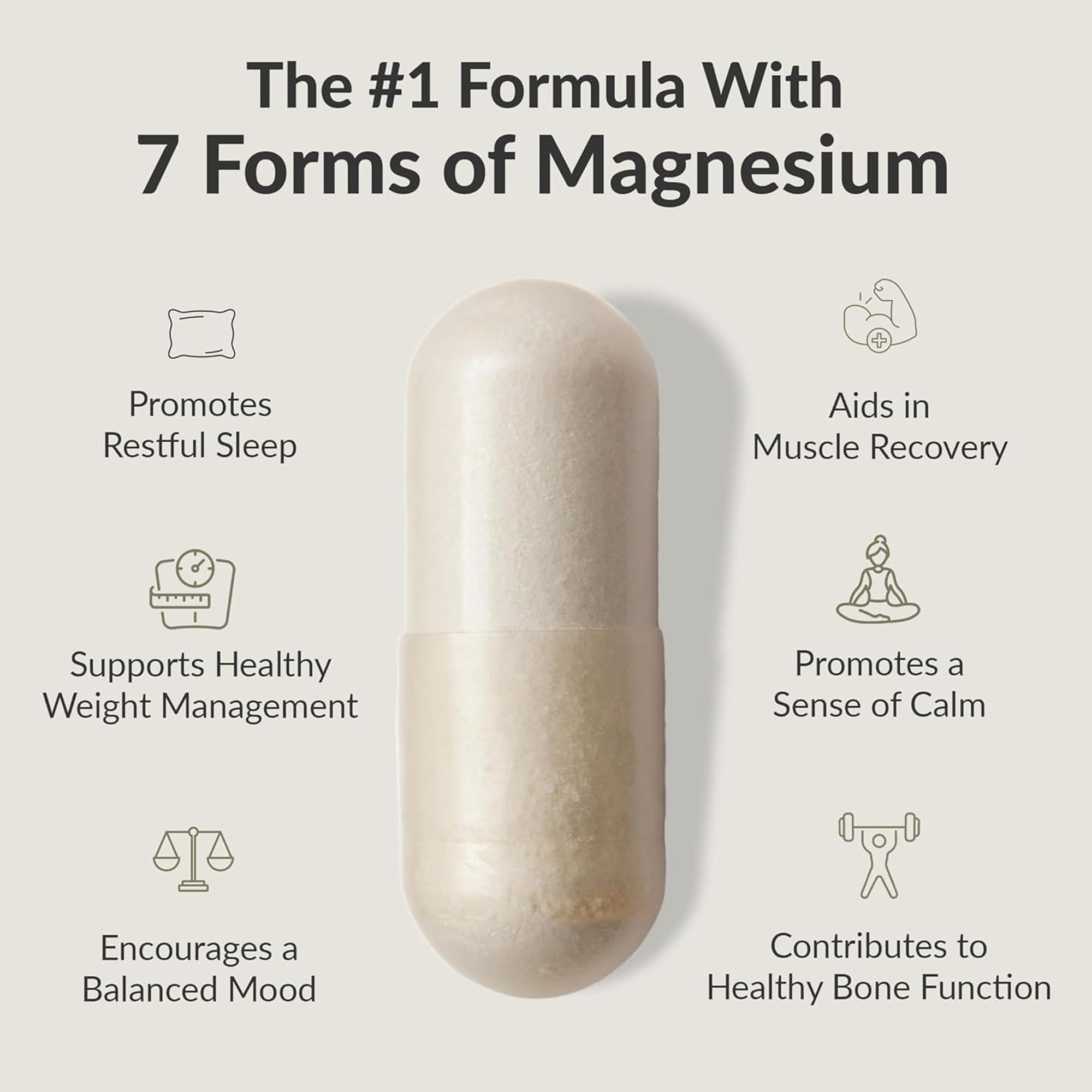 BIOptimizers Magnesium Breakthrough Supplement with 500mg - 7 Forms of Magnesium: Glycinate, Malate, Citrate, and More - Natural Support for Sleep and Cognitive Function -30 Capsules- Calming Vitamins BIOptimizersAu supplements