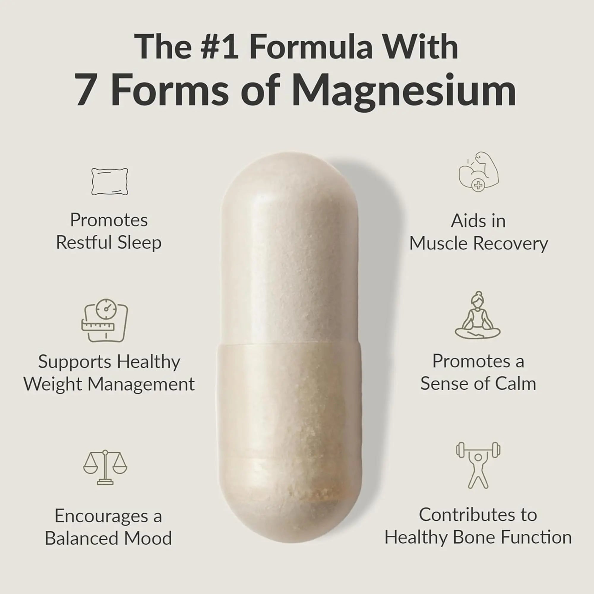BIOptimizers Magnesium Breakthrough Supplement with 500mg - 7 Forms of Magnesium: Glycinate, Malate, Citrate, and More - Natural Support for Sleep and Cognitive Function -60 Capsules- Calming Vitamins BIOptimizersnz supplements