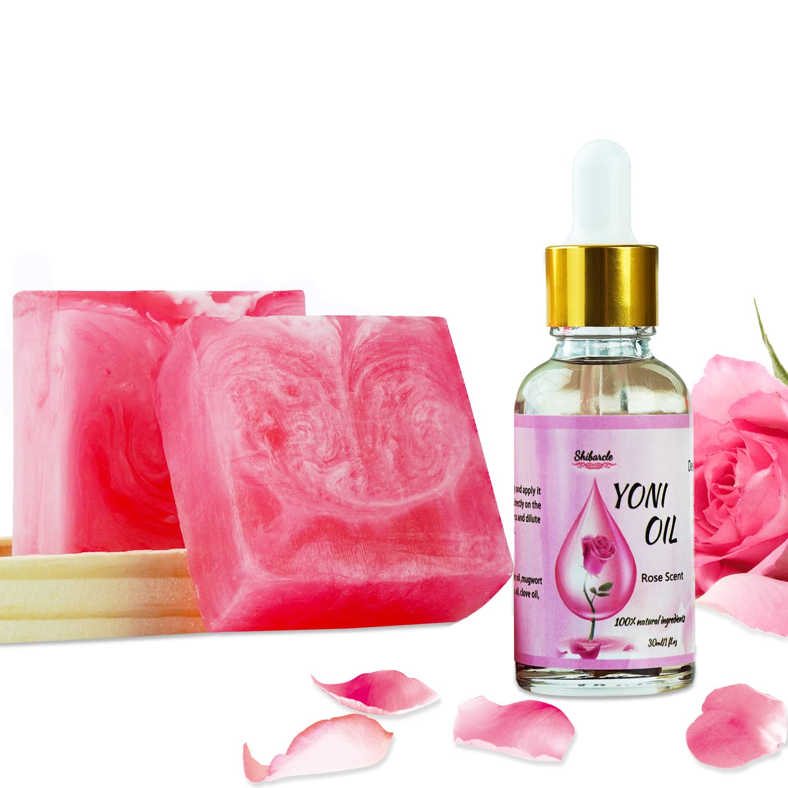 Yoni Soap Bars and Natural Yoni Oil Set, Yoni Oil Vaginal Wash for Women Feminine Wash Vaginial ShibarcleAu supplements