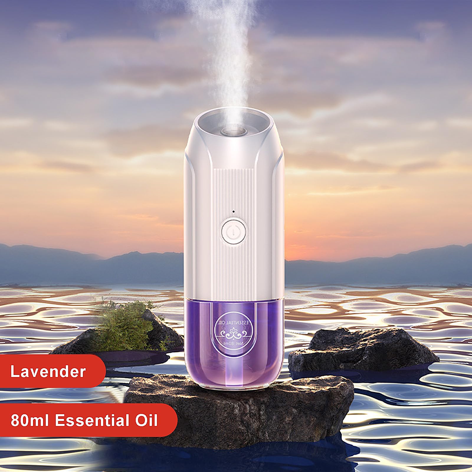 Mini Essential Oil Diffuser, Ultrasonic Mist Air Fresheners for Home with 80 ml Lavender Essential Oils DIUFJAGAu supplements