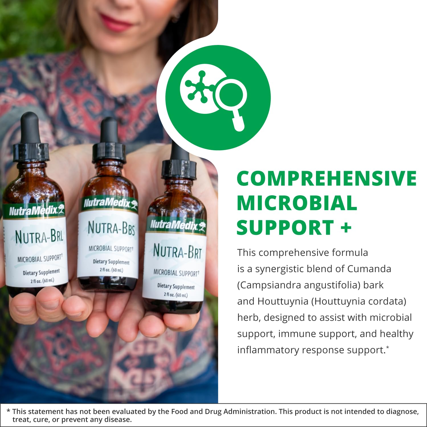 Nutramedix Nutra BRT - Liquid Herbal Supplement for Gut Health & Immune Support - Cumanda Bark & Houttuynia Leaf for Digestive Health - Immune System Booster Supplement (60mL) NutraMedixAu supplements