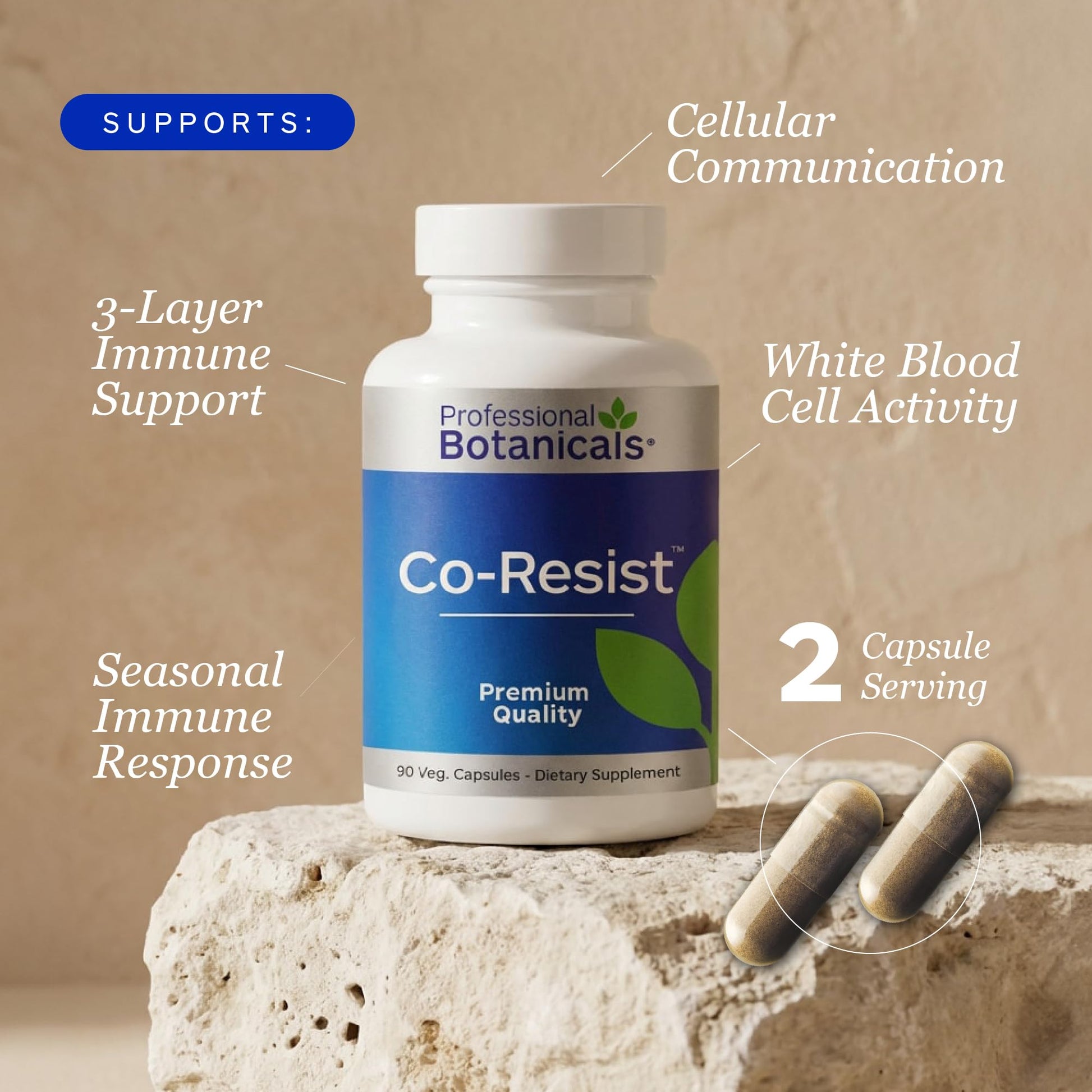 Professional Botanicals - Vegan Formulated Co-Resists - Synergistic Blend of Herbs and Powerful Nutrients that Supports the Immune System - 90 Vegetarian Capsules Professional BotanicalsAu supplements
