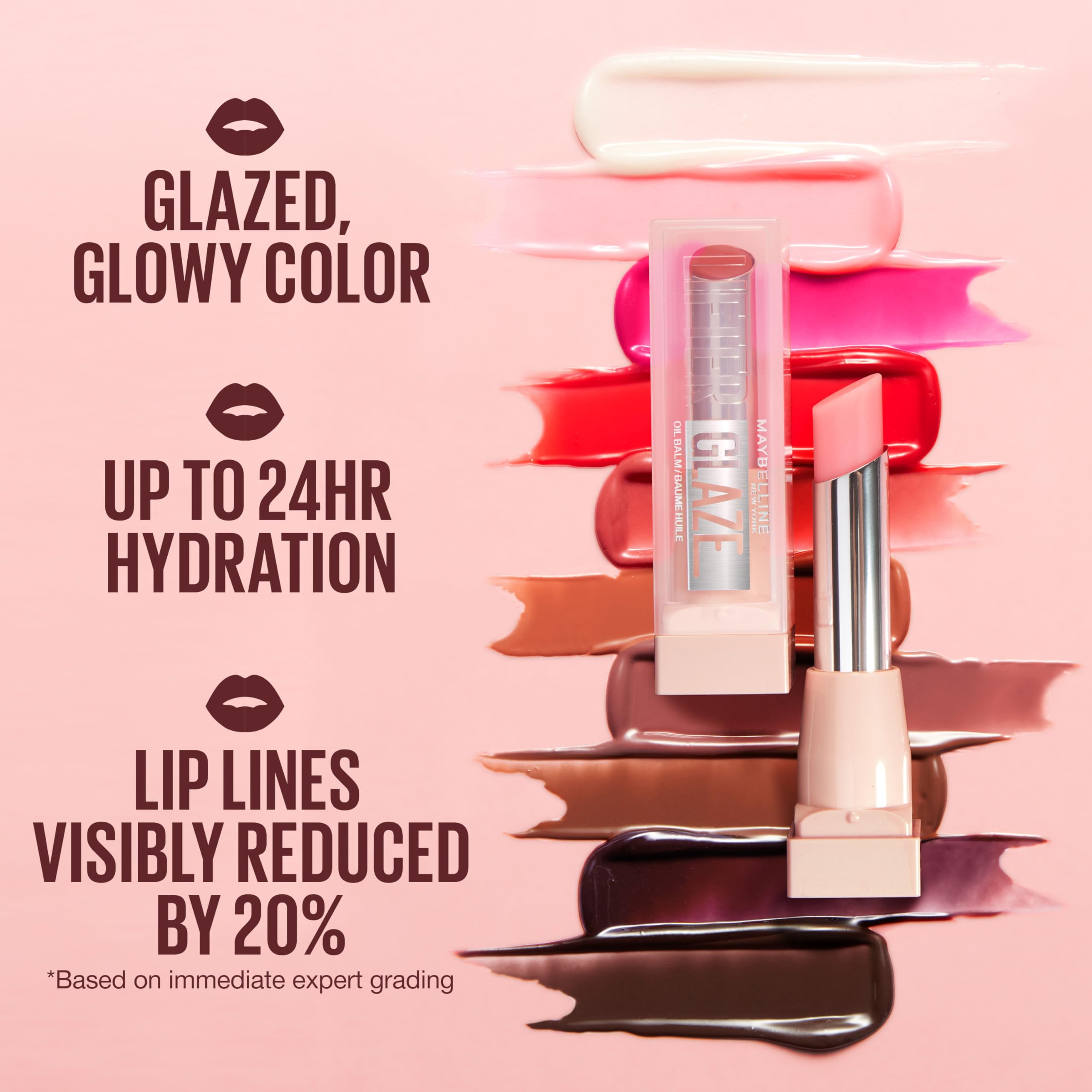 MAYBELLINE Lifter Glaze Oil Balm with Hyaluronic Acid and Hydrating Oil Blend, Lip Balm with 24HRs of Smooth, Moisturizing Shine, Pink Drip (Sheer Baby Pink) MAYBELLINEAu supplements