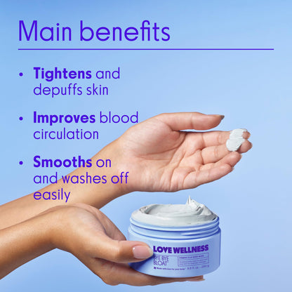 Love Wellness Bye Bye Bloat Firming Clay Body Mask | Lymphatic Drainage Body Mask for Women | Support Bloating Relief, Skin Hydration & Boost Circulation | Caffeine, Grapefruit & Peppermint Oil | 250g Love WellnessUS supplements