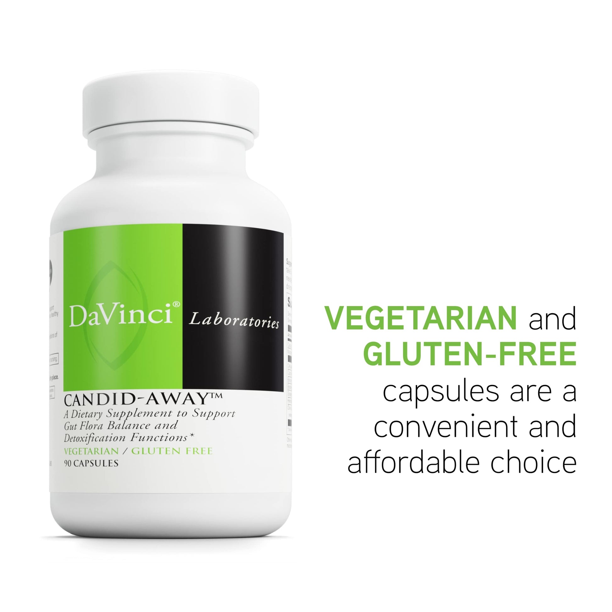 DAVINCI Labs Candid-Away - Digestive Gut Health Support, Immune System Support with Digestive Enzymes, Calcium, Magnesium & More* - 90 Vegetarian Capsules (30 Servings) DAVINCIAu supplements