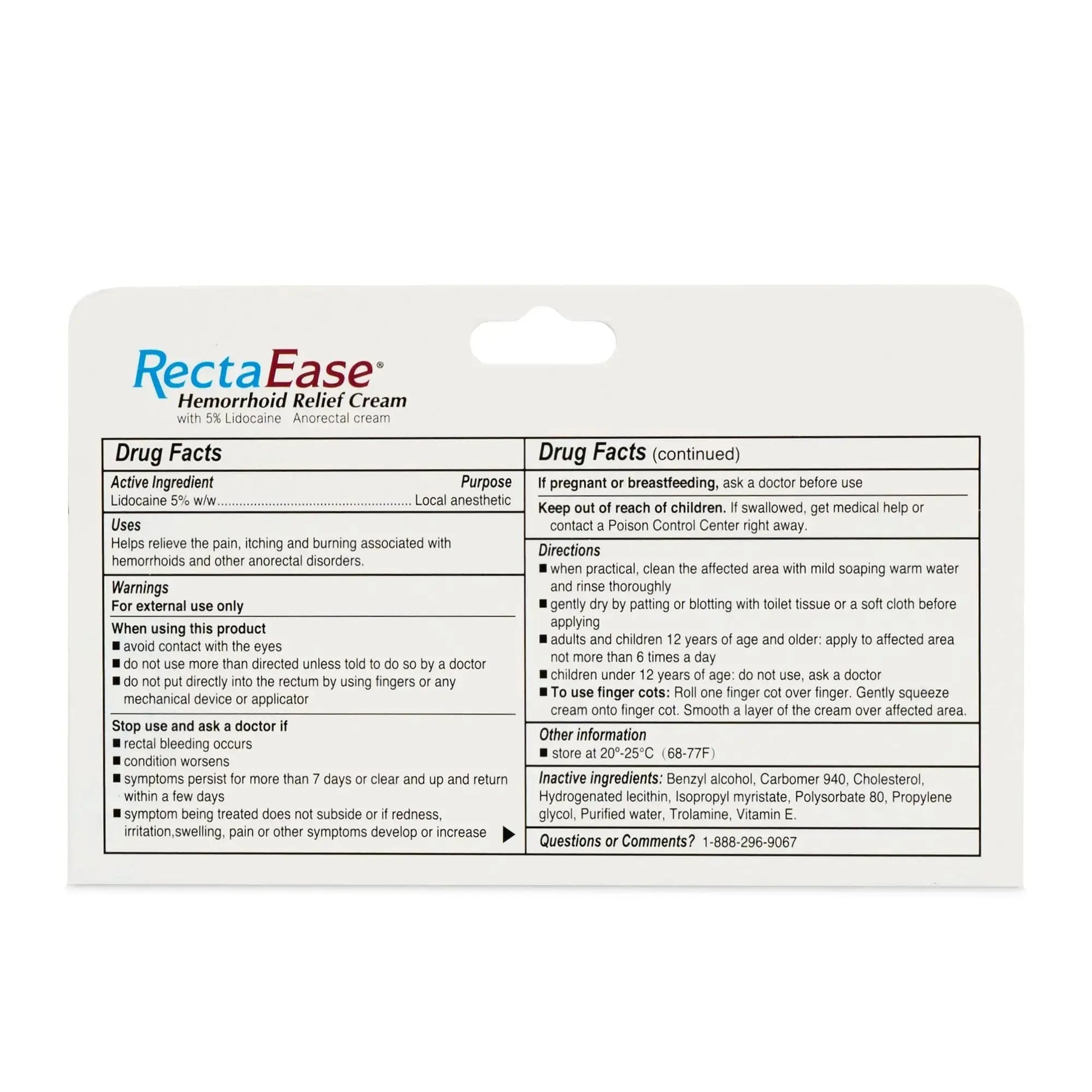 RectaEase (2 Pack) 5% Lidocaine Hemorrhoid Relief Cream 1 oz Tube, Anorectal Cream, Rapid Numbing Relief, Hemorrhoid Treatment from Itch and Burn RectaEaseAu supplements