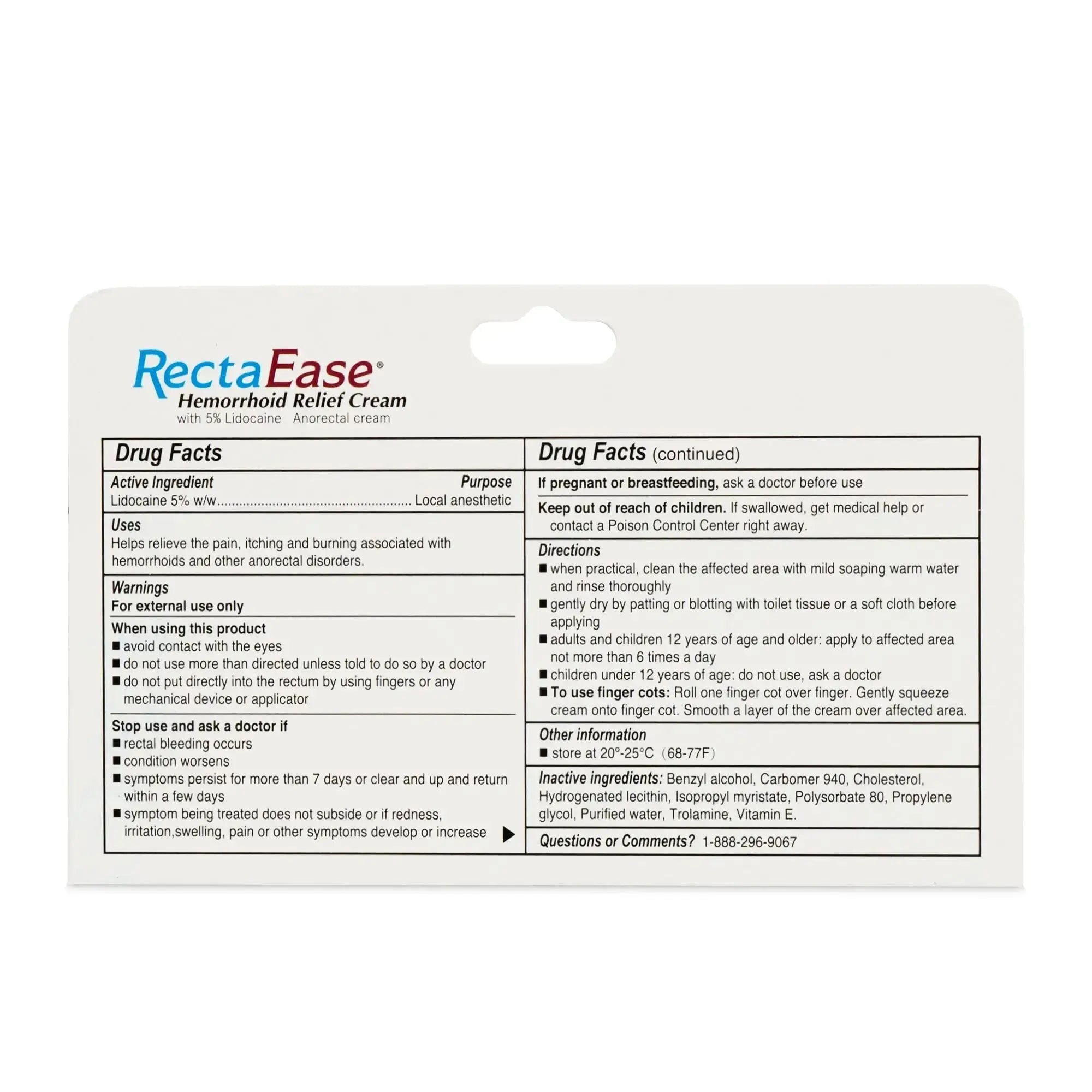RectaEase (2 Pack) 5% Lidocaine Hemorrhoid Relief Cream 1 oz Tube, Anorectal Cream, Rapid Numbing Relief, Hemorrhoid Treatment from Itch and Burn RectaEaseAu supplements
