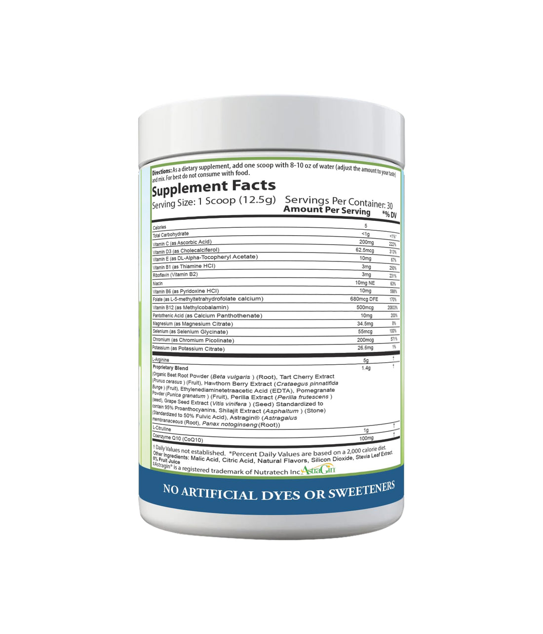 PURE® Cardio+ Nitric Oxide Heart & Circulation Support - 5000mg L-Arginine & 1000mg L-Citrulline - Lemon Lime, 30 Servings Powder, 375 Grams - CoQ10 Beet Root - High Potency Cardiovascular Formula PUREAu supplements