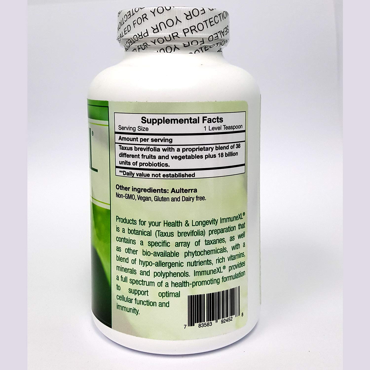 ImmuneXL Ultra Plus Powder (with Aulterra), 200 Grams ImmuneXLAu supplements
