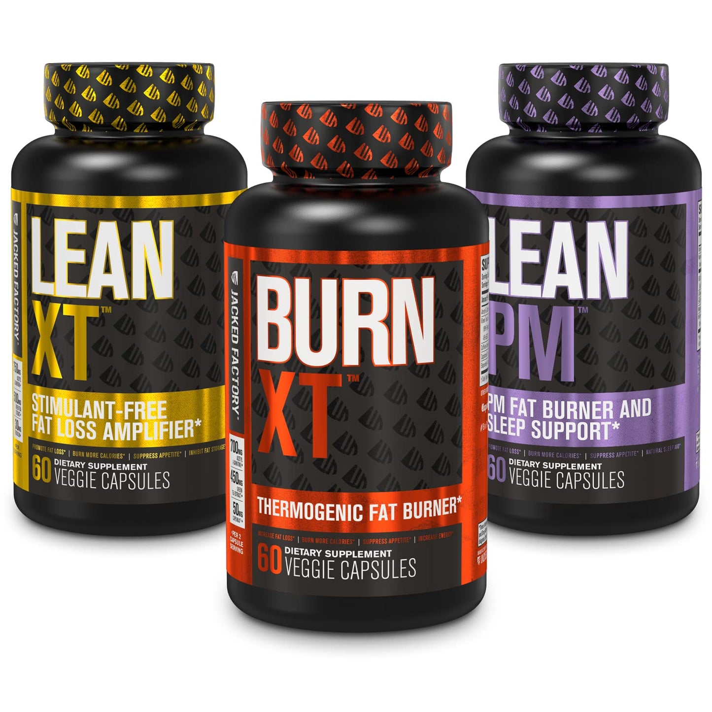 Burn-XT Thermogenic Fat Burner, Lean PM Nighttime Fat Burner & Sleep Aid Jacked FactoryUS supplements