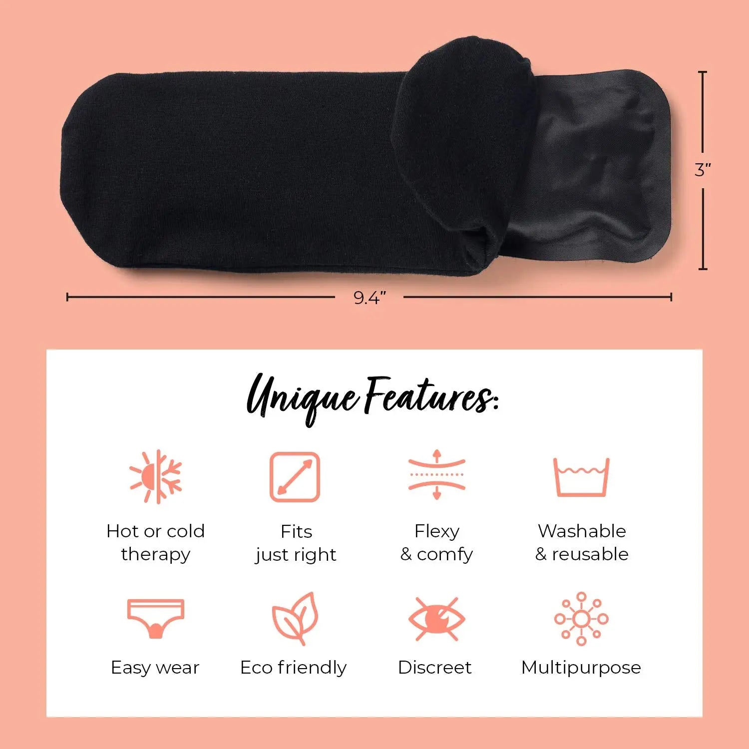 Pandabelle Hot & Cold Reusable Perineal Ice Pack with 4 Washable Cotton Sleeves & Carry Bag for Postpartum Perineal Pain, Hemorrhoids, C-Section Scar, Breastfeeding, Post-Waxing Hair Removal & More PANDABELLEAu supplements