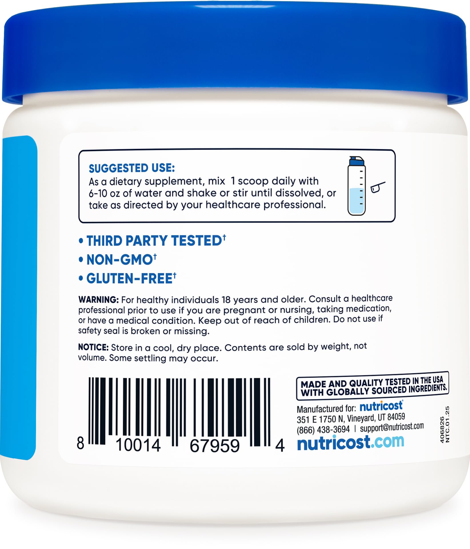 Nutricost Calcium BHB (250g) Unflavored - Calcium Ketone Salt - Non-GMO Gluten-Free NutricostAu supplements
