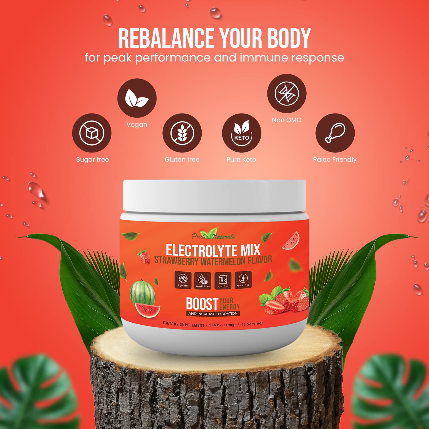 Electrolyte Powder - Refreshing Workout Recovery Electrolytes, Sugar Free, Gluten Free Pride Naturals, IncUS supplements